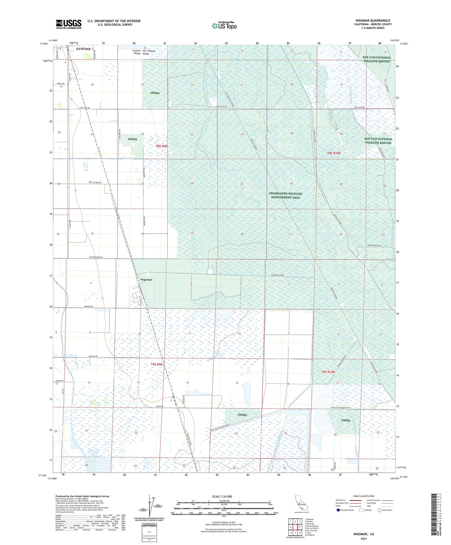 Ingomar California US Topo Map Image