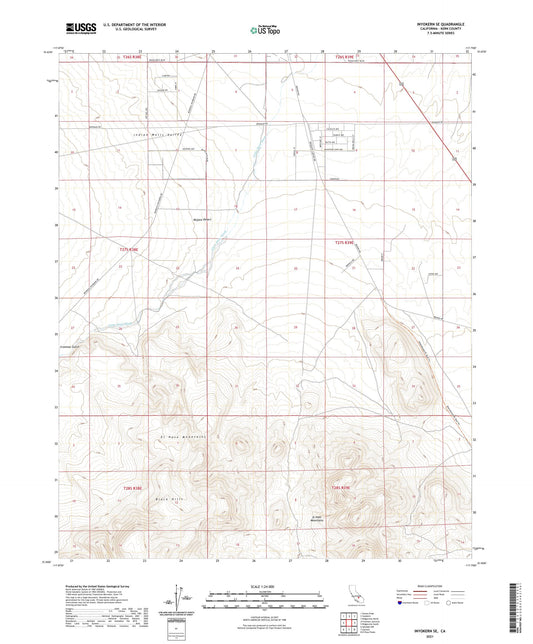 Inyokern SE California US Topo Map Image