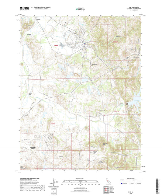 Ione California US Topo Map Image
