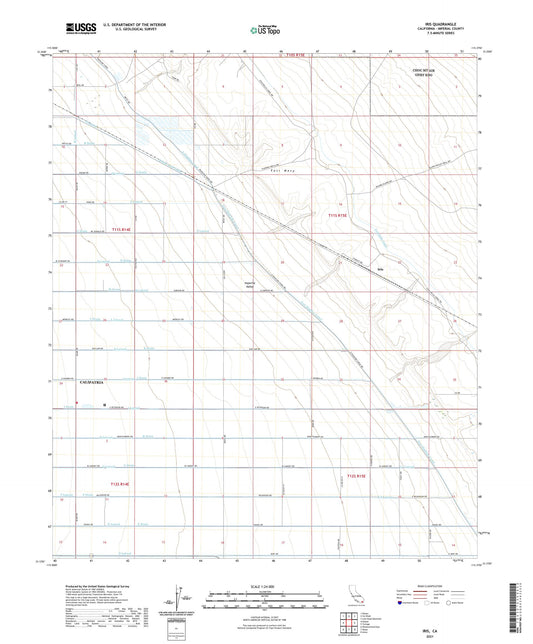 Iris California US Topo Map Image