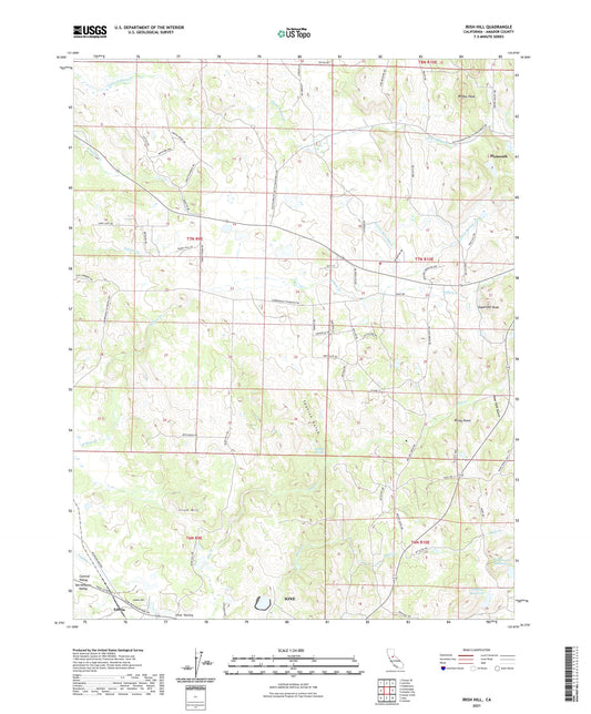 Irish Hill California US Topo Map Image