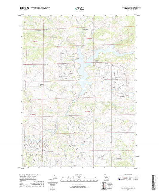Iron Gate Reservoir California US Topo Map Image