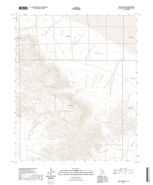 Iron Mountains California US Topo Map Image