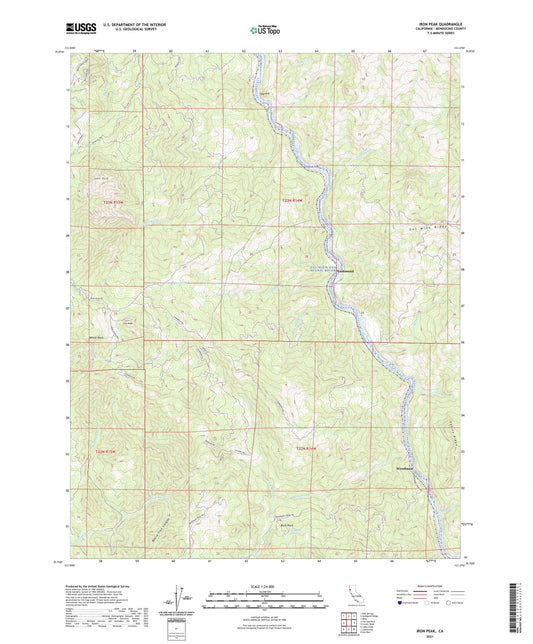 Iron Peak California US Topo Map Image
