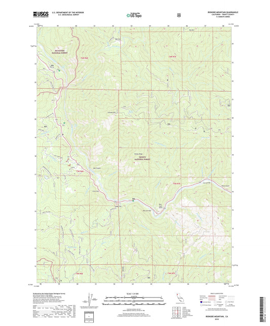 Ironside Mountain California US Topo Map Image