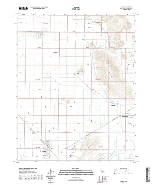 Ivanhoe California US Topo Map Image
