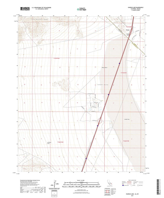 Ivanpah Lake California US Topo Map Image