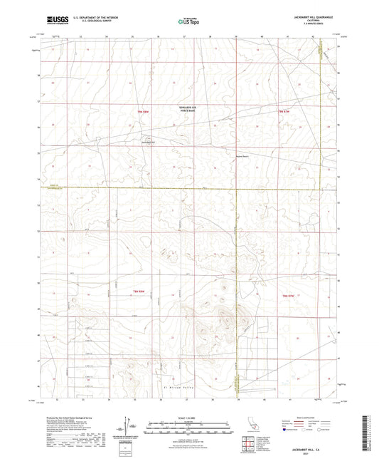 Jackrabbit Hill California US Topo Map Image