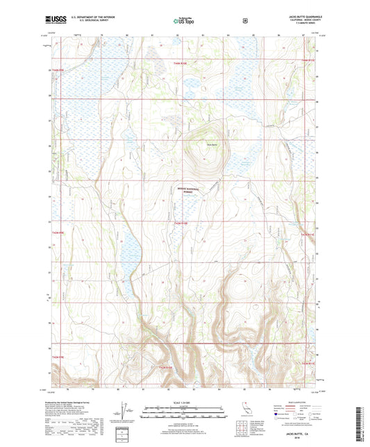 Jacks Butte California US Topo Map Image