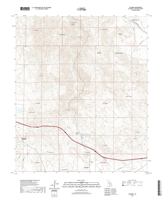 Jacumba California US Topo Map Image
