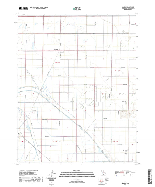 Jamesan California US Topo Map Image