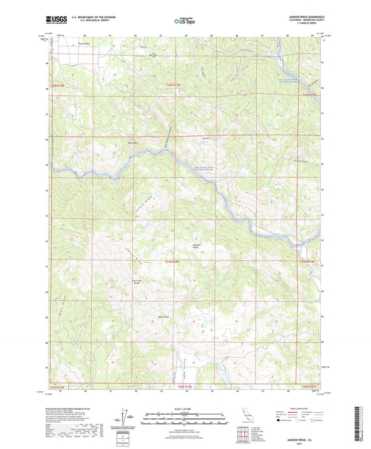 Jamison Ridge California US Topo Map Image