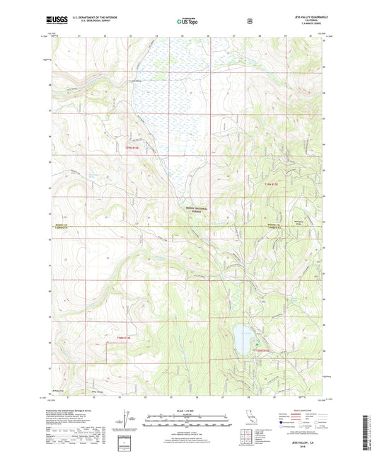 Jess Valley California US Topo Map Image
