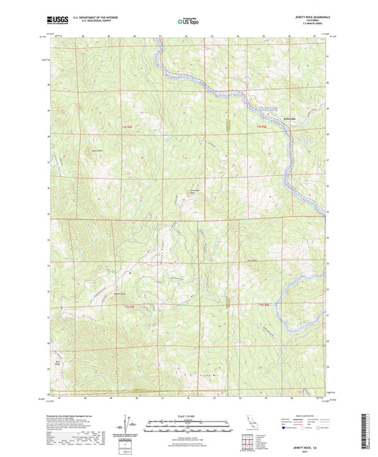 Jewett Rock California US Topo Map Image