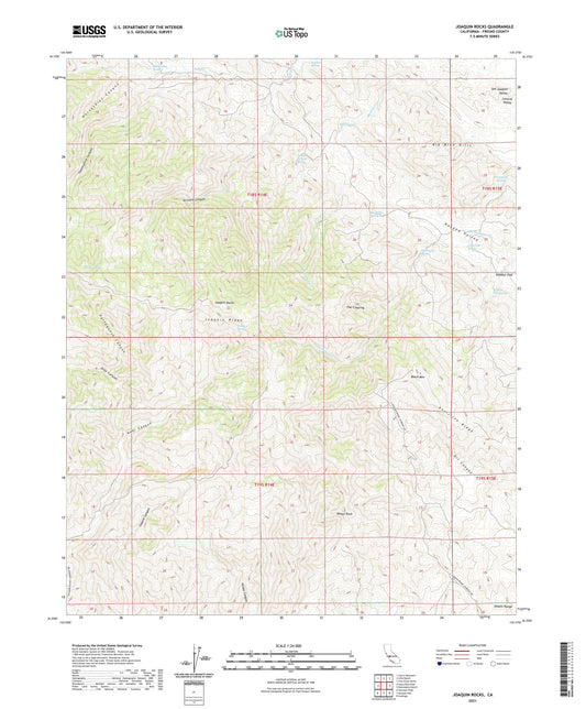 Joaquin Rocks California US Topo Map Image
