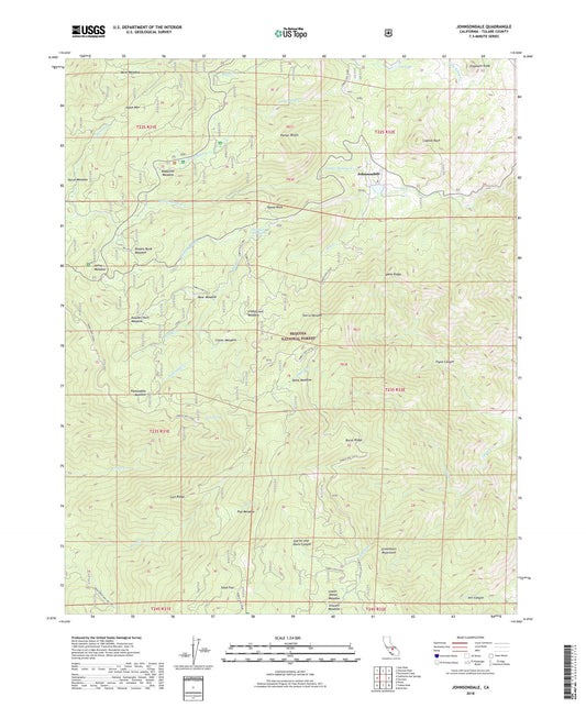 Johnsondale California US Topo Map Image