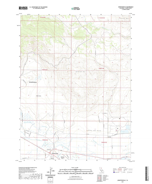 Johnstonville California US Topo Map Image