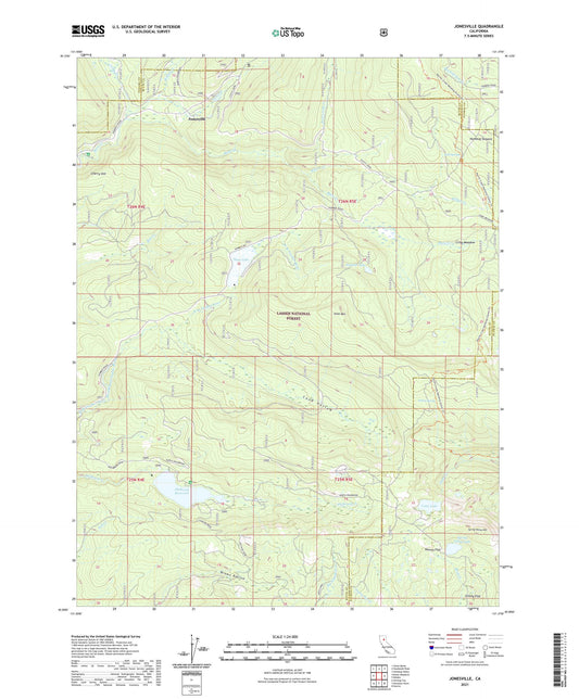 Jonesville California US Topo Map Image