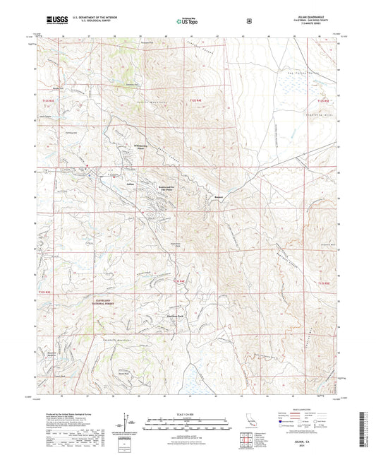 Julian California US Topo Map Image