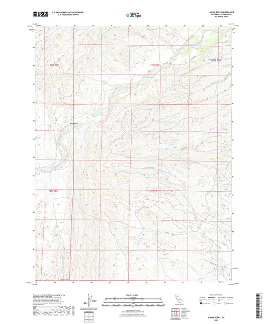 Julian Rocks California US Topo Map Image