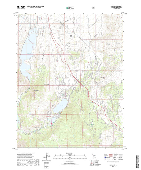 June Lake California US Topo Map Image