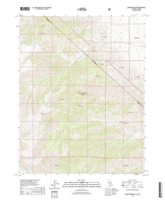 Juniper Mountain California US Topo Map Image