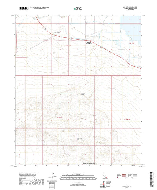 Kane Spring California US Topo Map Image
