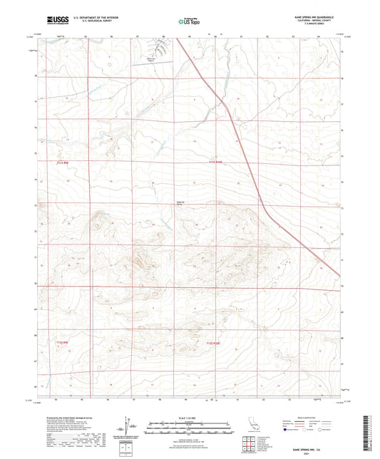 Kane Spring NW California US Topo Map Image