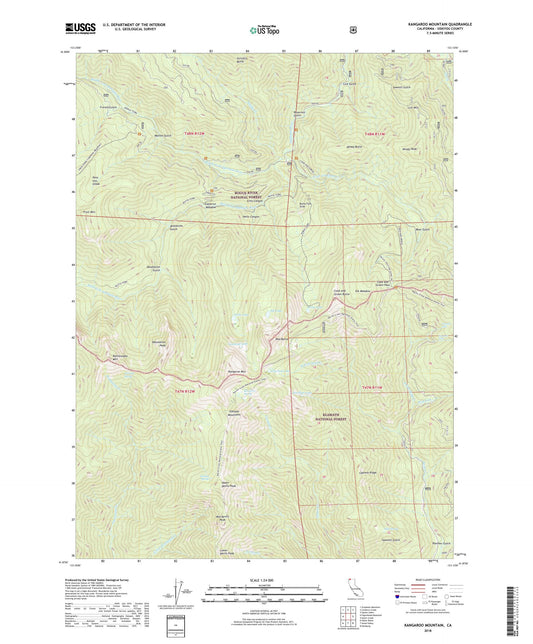 Kangaroo Mountain California US Topo Map Image