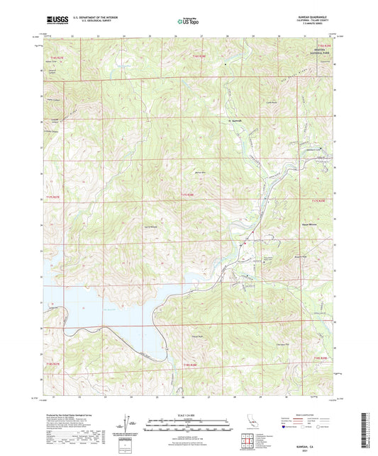 Kaweah California US Topo Map Image
