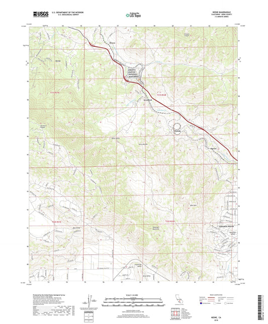 Keene California US Topo Map Image