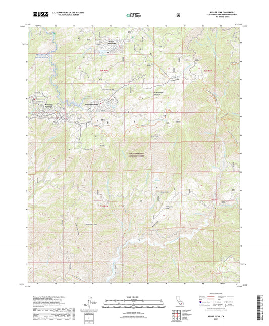 Keller Peak California US Topo Map Image