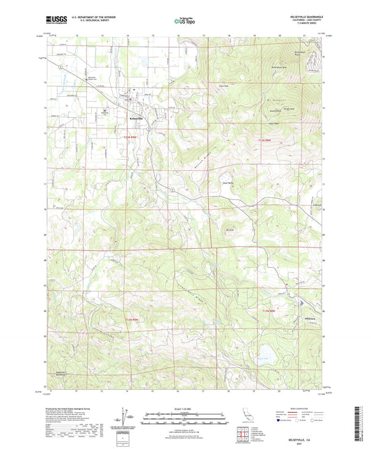 Kelseyville California US Topo Map Image