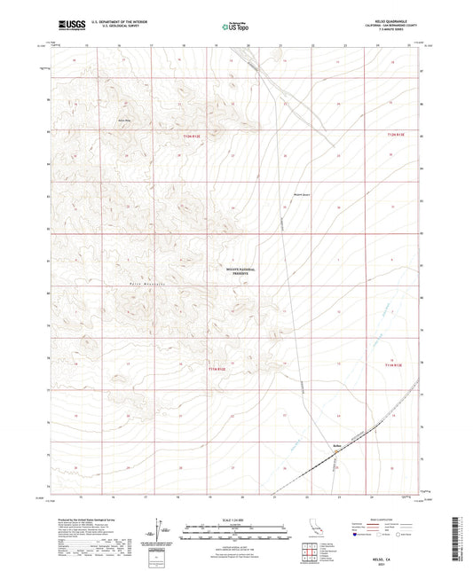 Kelso California US Topo Map Image