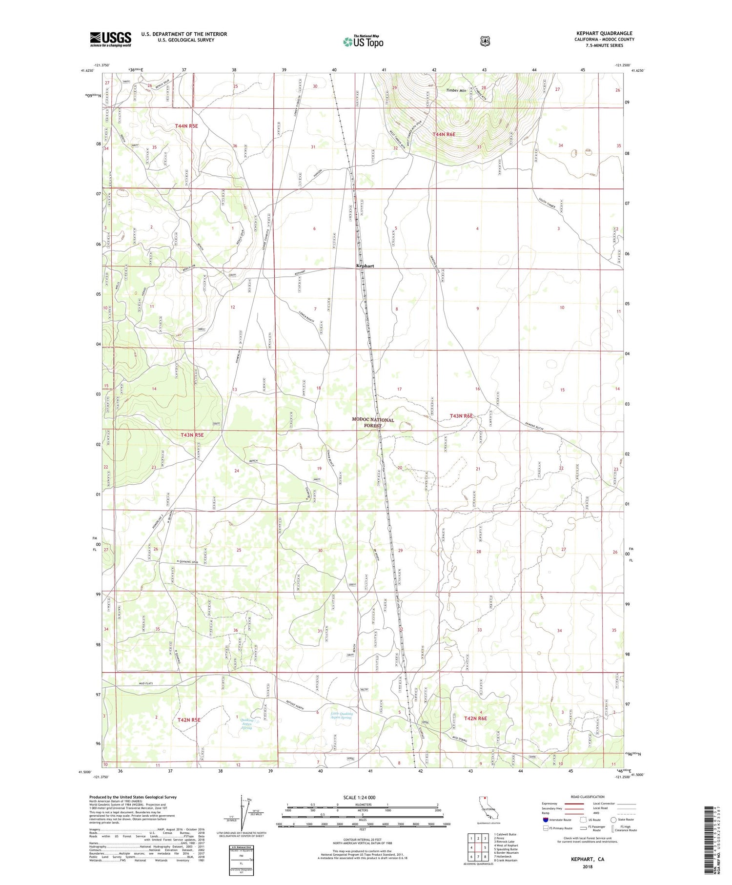 Kephart California US Topo Map Image