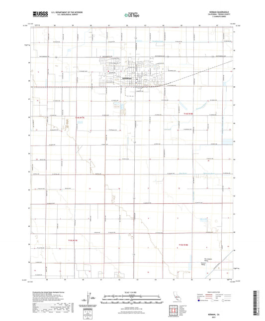 Kerman California US Topo Map Image
