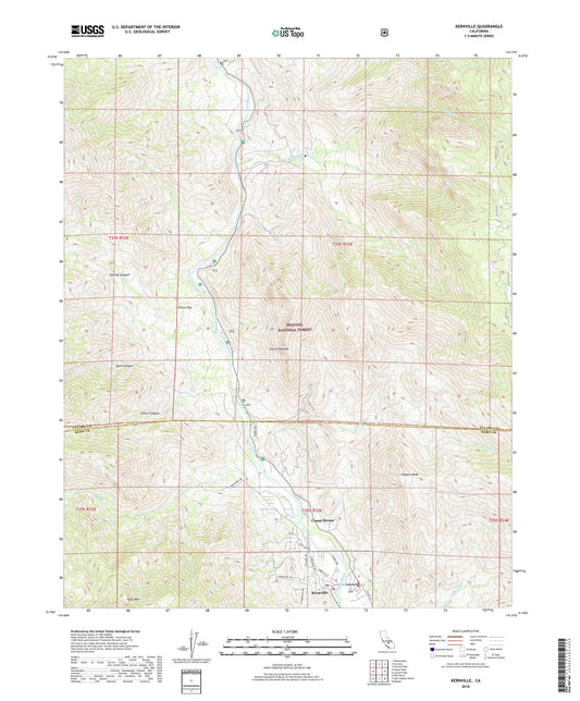 Kernville California US Topo Map Image