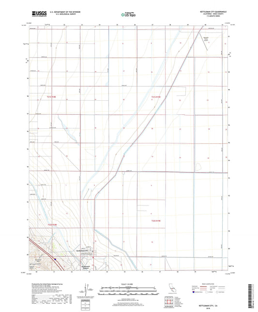 Kettleman City California US Topo Map Image