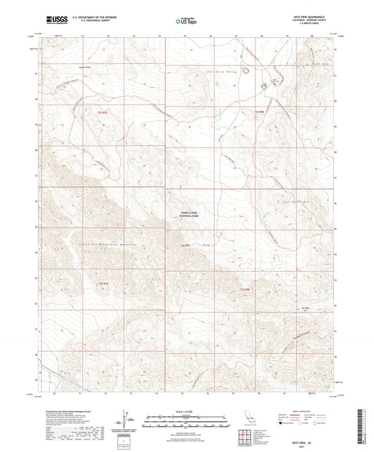 Keys View California US Topo Map Image