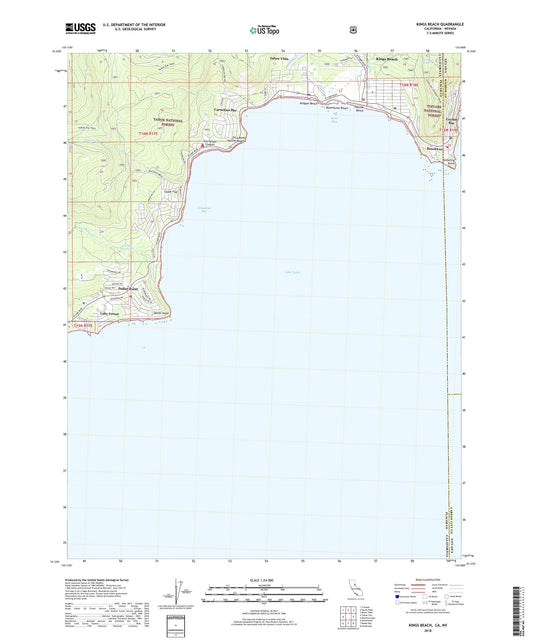 Kings Beach California US Topo Map Image
