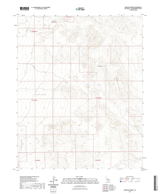 Kingston Spring California US Topo Map Image