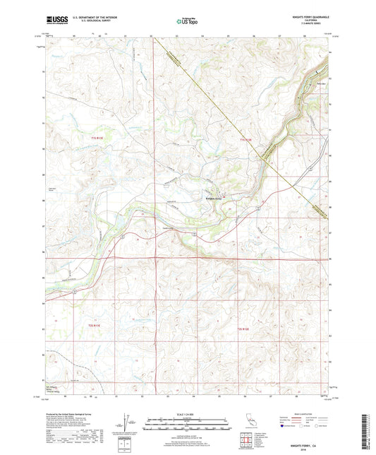 Knights Ferry California US Topo Map Image