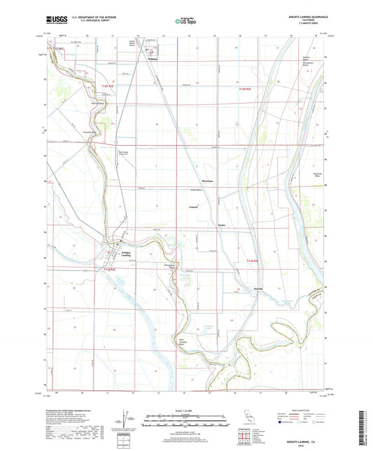 Knights Landing California US Topo Map Image