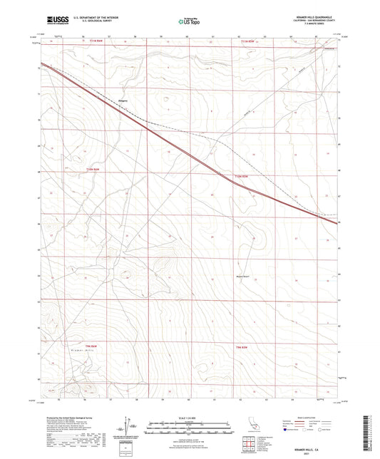 Kramer Hills California US Topo Map Image