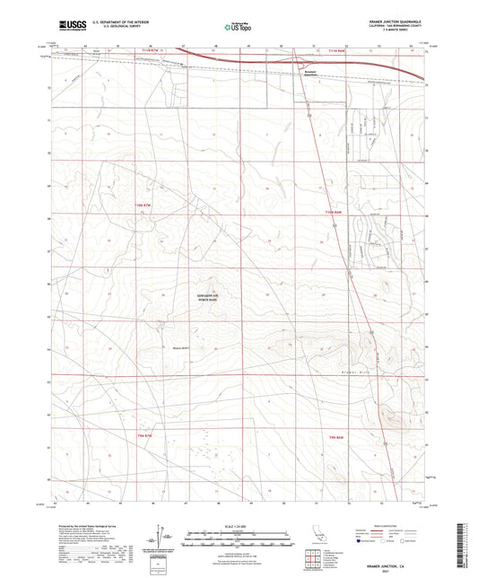 Kramer Junction California US Topo Map Image