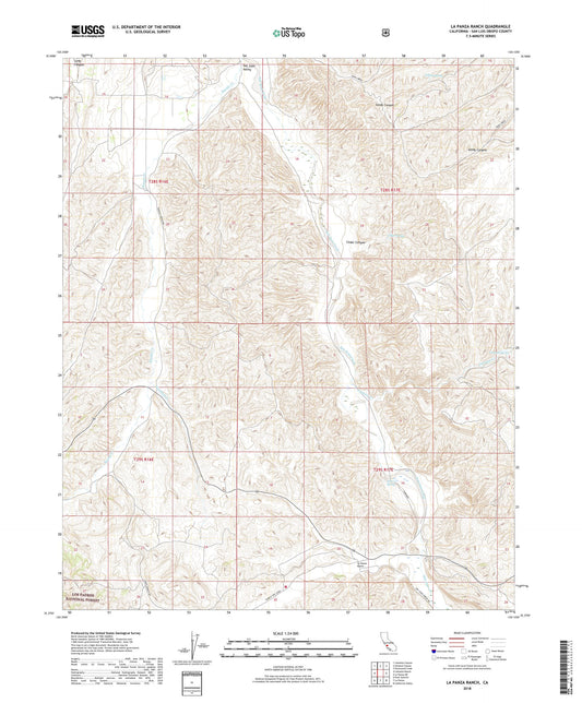 La Panza Ranch California US Topo Map Image