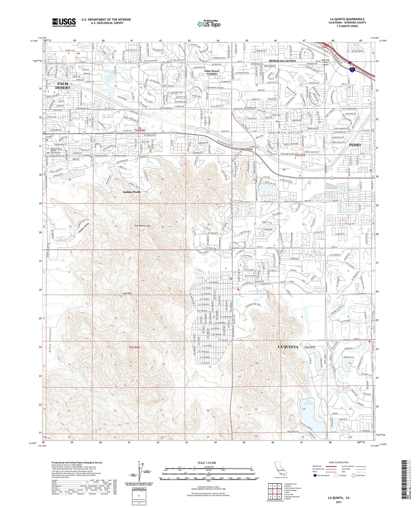 La Quinta California US Topo Map Image