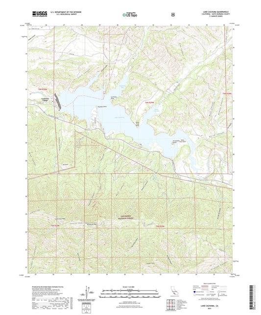 Lake Cachuma California US Topo Map Image