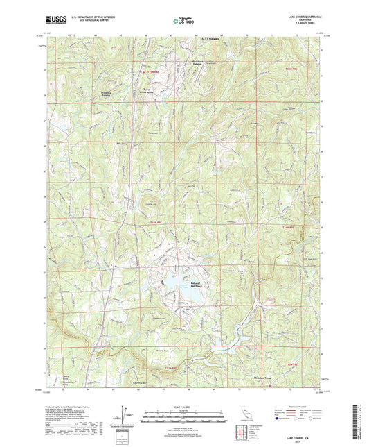 Lake Combie California US Topo Map Image