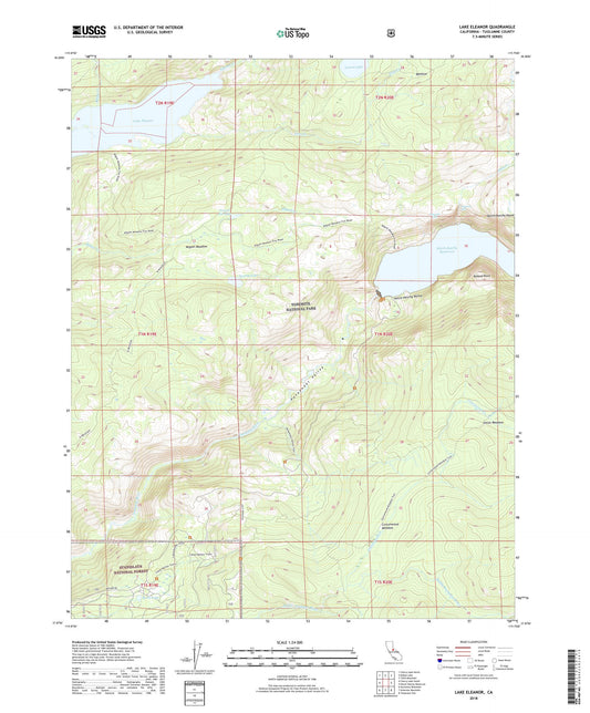 Lake Eleanor California US Topo Map Image